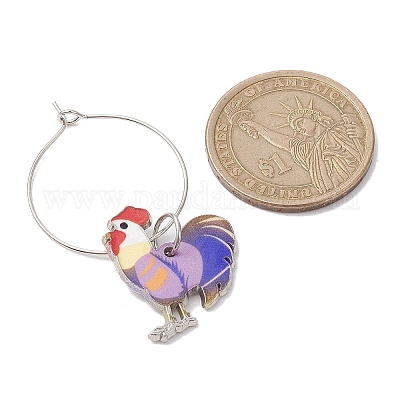 Наборы подвесок для бокалов с эмалью из сплава AJEW-JO00255-1