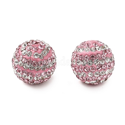 Полосатый узор полимерная глина стразы бусины CLAY-NH0001-01L-1