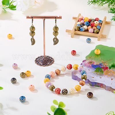 60 шт деревянные бусины WOOD-TA0002-79C-1