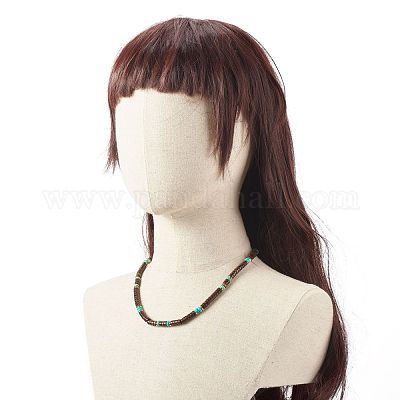 Бусы из кокоса и натуральной имперской яшмы NJEW-JN03727-1