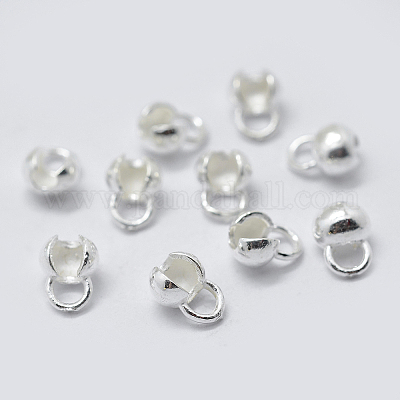 925スターリングシルバーつぶし玉カバー 銀 6.5x5x3.5mm 穴：2mmの通販