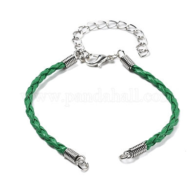 Плененные браслеты из PU кожанного шнура AJEW-JB00032-1