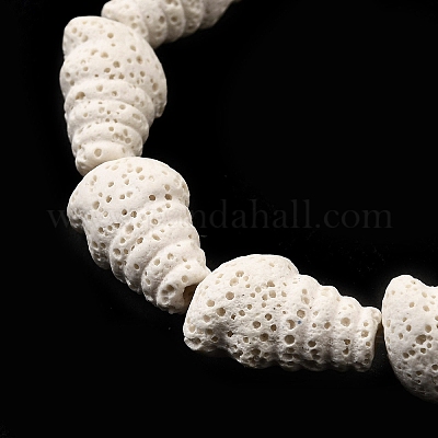 Нити бусин из окрашенной натуральной лавы G-A264-A01-01B-1