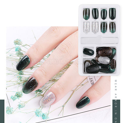 ネイルアートセット 30個のネイルチップ付き 1個のゼリーネイルグルーステッカー オレンジスティック1個 爪やすり1個 ネイルグルーときれいなスライス ミックスカラー 11 4x6 8cmの通販 Jp Pandahall Com