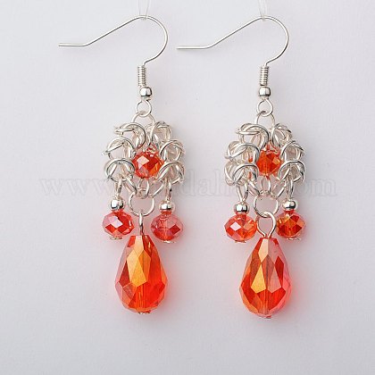 Wholesale Electroplate Glass Drop Bead Earrings - Pandahall.com