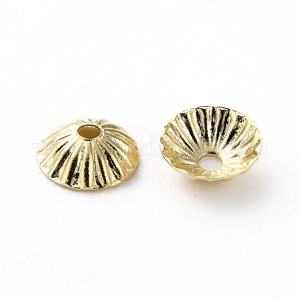 1000x Cappucci Per Perline A Forma Di Fiore Multipetal – Placcato Oro 18K, Ottone, 3x1mm