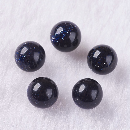 Perle sintetiche Goldstone blu G-K275-26-6mm-1