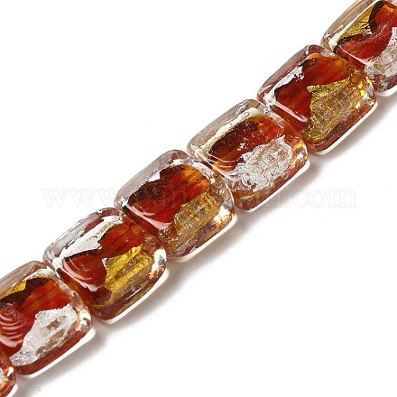 Handmade Gold Sand and Silver Sand Lampwork Beads FOIL-C001-01A-02-1