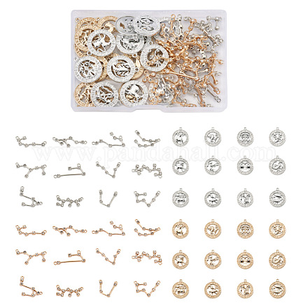 Craftdady 4 ensembles 4 styles pendentif bijoux en alliage de zinc FIND-CD0001-09-1