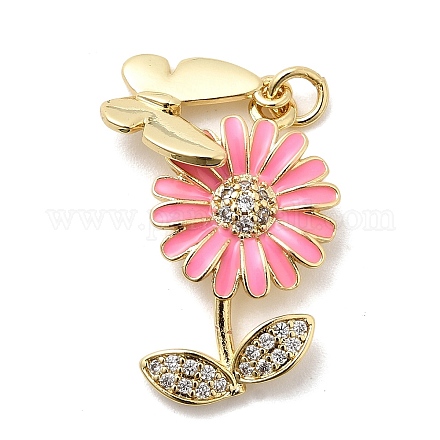 Латунные микро проложить кубического циркония подвески KK-H529-25G-1