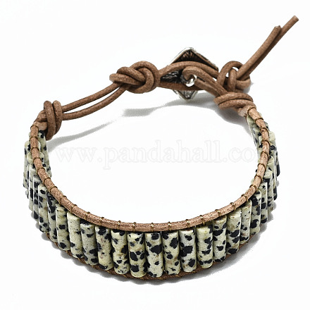 Cowhide Leather Cord Bracelets BJEW-R309-01B-08-1