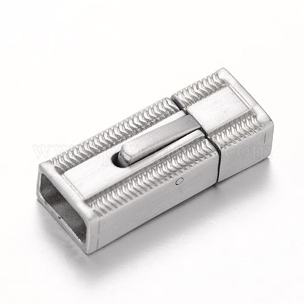 Cuboid 304 Stainless Steel Magnetic Clasps STAS-I045-09-1