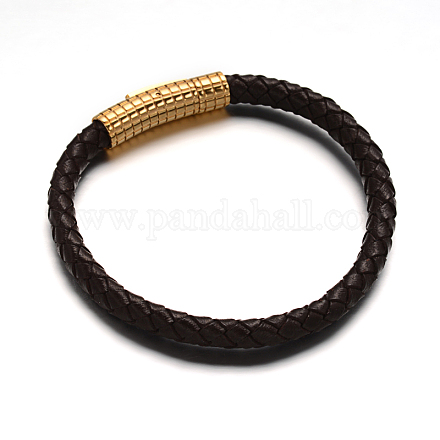 Leather Cord Braided Bracelet Making BJEW-E273-17G-1