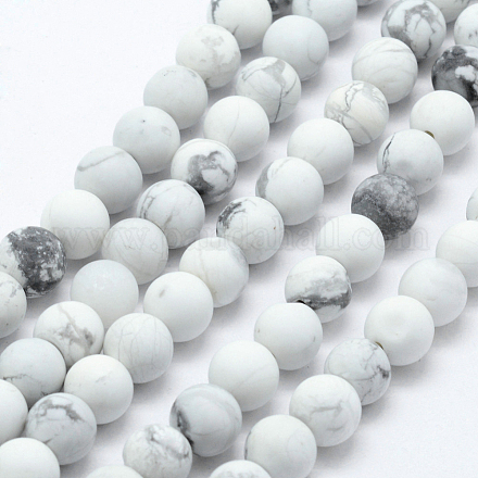 Chapelets de perles en howlite naturelle X-G-F518-22-6mm-1