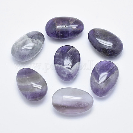 Oval Natural Amethyst Palm Stone G-K246-55-1