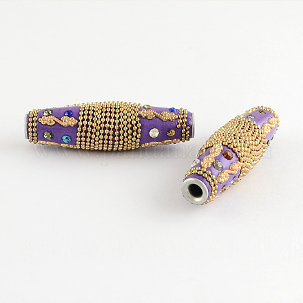 Oval Handmade Indonesia Beads IPDL-R435-01-1