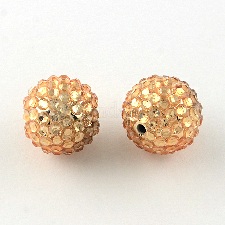 Perles graduées en résine transparente avec strass RESI-S314-16x18-10-1