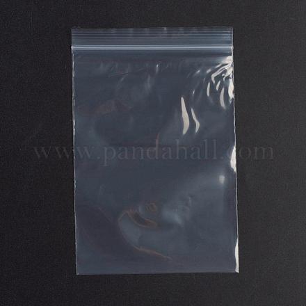 プラスチックジップロックバッグ  再封可能な包装袋  トップシール  セルフシールバッグ  長方形  ホワイト  15x10cm  片側の厚さ：2.1ミル（0.055mm）  100個/袋 OPP-G001-F-10x15cm-1