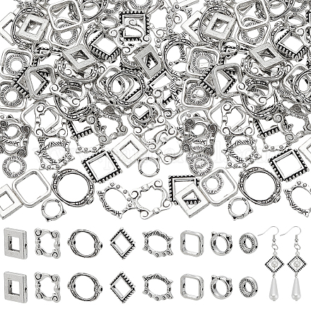 Ph pandahall 112 pièces 8 styles cadres de perles FIND-PH0008-50-1