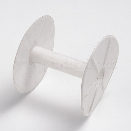 ワイヤーのためのプラスチック製の空のスプール  スレッドボビン  ホワイト  76x17mm TOOL-F004-01-1