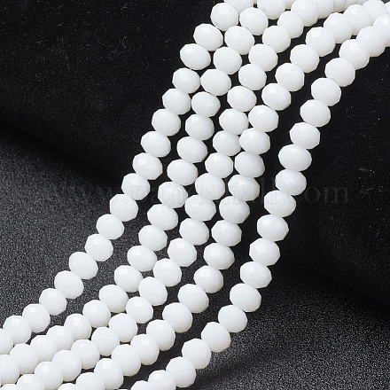 Chapelets de perles en verre opaque de couleur unie EGLA-A034-P8mm-D01-1