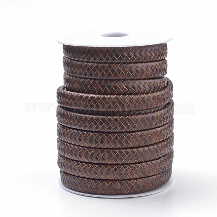 Кожаные плетеные шнуры WL-R009-12x6-03-1
