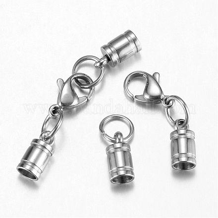 304 Stainless Steel Lobster Claw Clasps STAS-G075-04B-1