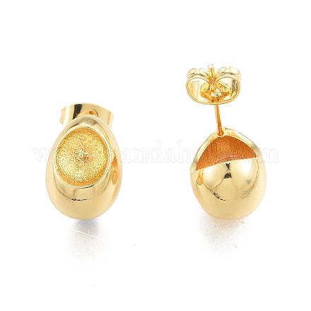 Brass Stud Earring Findings KK-I663-09G-1