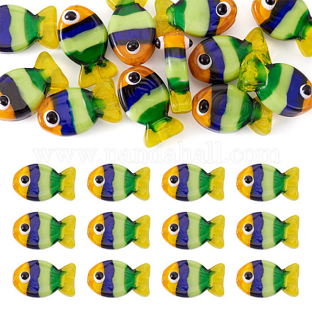 12шт ручной работы бусины лэмпворк LAMP-TA0001-74D-1