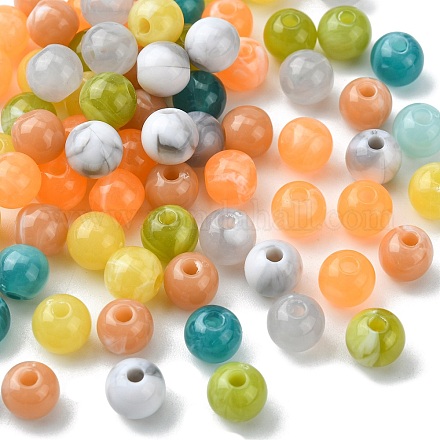 Perlas de acrílico de piedras preciosas de imitación X-JACR-S047-006-8mm-1