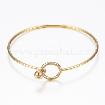 304 Stainless Steel Bangle X-BJEW-H530-01G-1