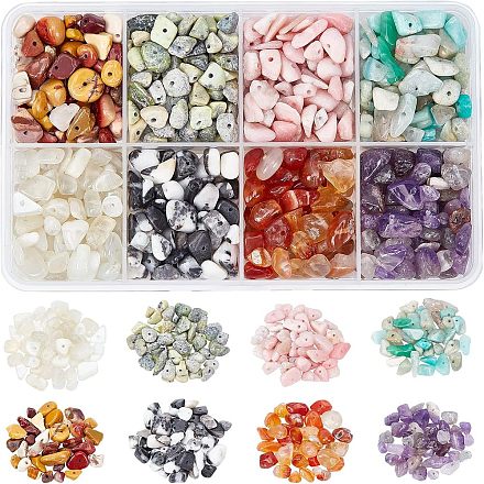 Натуральные бусины из драгоценных камней 160 г 8 стиля G-NB0002-53B-1