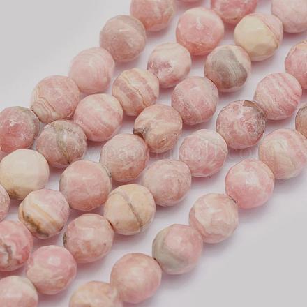 Chapelets de perles en rhodochrosite naturelle G-O166-11-6mm-1