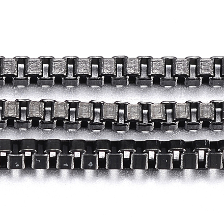 304 Stainless Steel Venetian Chains/Box Chains CHS-H016-03B-10M-1