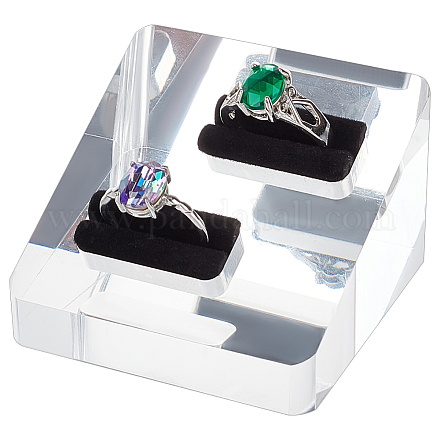 Дисплей с кольцами из акрила и ворса RDIS-WH0019-10-1