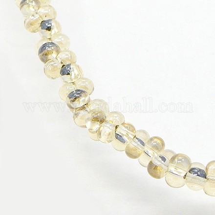 Electroplate Glass Beads Strands EGLA-F031-E02-1