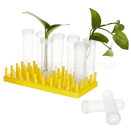 Ahadermaker 1 soporte rectangular de plástico para tubos florales. AJEW-GA0006-43-1