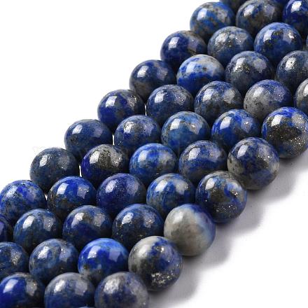Chapelets de perles rondes en lapis-lazuli naturel G-E262-01-8mm-1