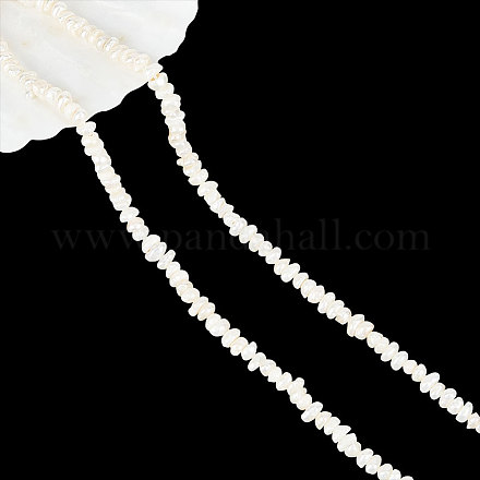 Nbeads circa 129 pz perle di perle d'acqua dolce coltivate naturali PEAR-NB0002-10-1