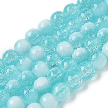 Стеклянные бусины кракле GLAA-U001-8mm-08-1