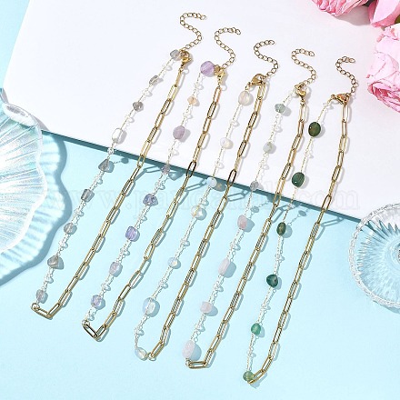 Цепочки-скрепки из нержавеющей стали 304 NJEW-JN05605-1