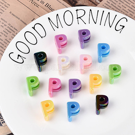 УФ-покрытие непрозрачные акриловые европейские бусины OACR-M027-03P-1