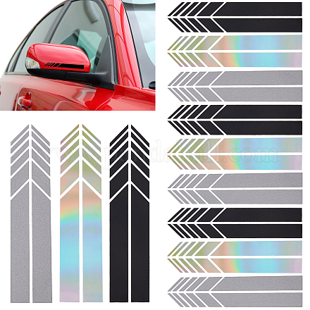 SuperZubehör 12sets 3 Farben wasserdichte reflektierende Autoaufkleber für Haustiere DIY-FH0003-54-1