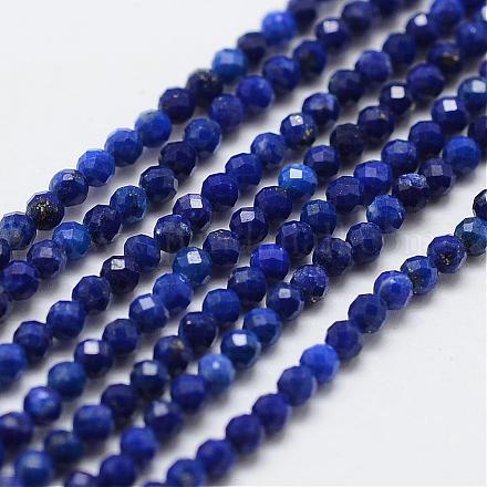 Naturales lapis lazuli de hebras de abalorios G-G663-48-4mm-1