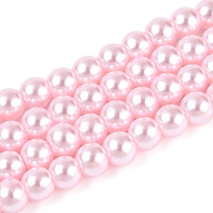 Выпечка окрашены перламутровый стекла жемчужные нити круглый шарик HY-Q003-6mm-05-01-1