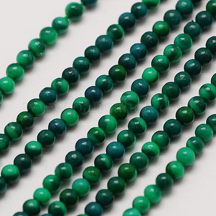 Synthétiques malachite perles rondes brins G-A130-2mm-J02-1
