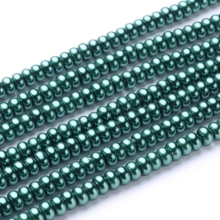 Eco-Friendly Spray Painted Glass Rondelle Bead Strands DGLA-L003-3x5mm-96-1