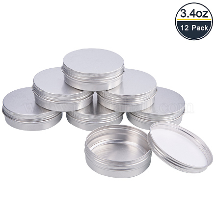 BENECREAT 12 Pcs 100ml Aluminum Tin Jars CON-BC0004-26P-100ml-1