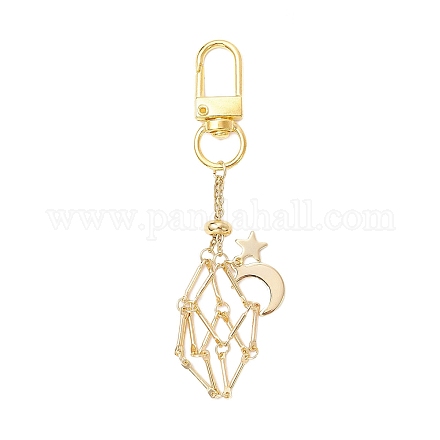 Латунный мешочек макраме пустой держатель для камня кулон украшение HJEW-JM03303-01-1