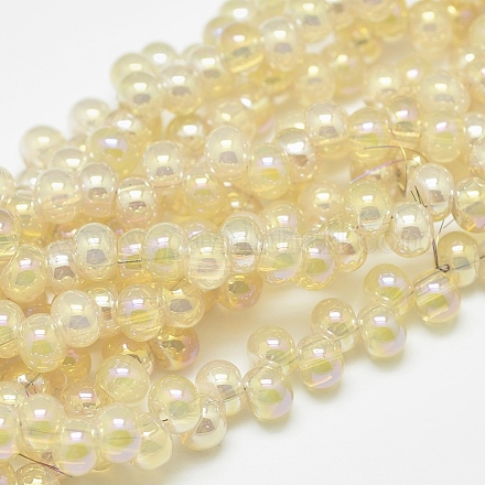 Electroplate Glass Beads Strands EGLA-N0001-12-C01-1